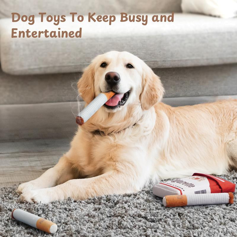 Nocciola 3 Packs Squeaky Puff Stick Toys with a Box Upgraded Version, Funny Interactive Dog Toys